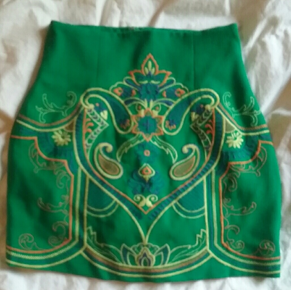 Super cute Celtic inspired embroidered skirt