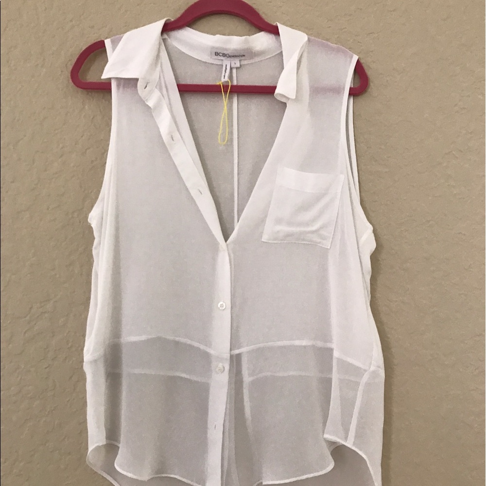 BCBG collared tank top