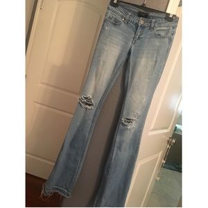Flared Distressed Jeans