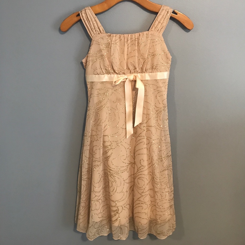 Little Girls Gold Dress