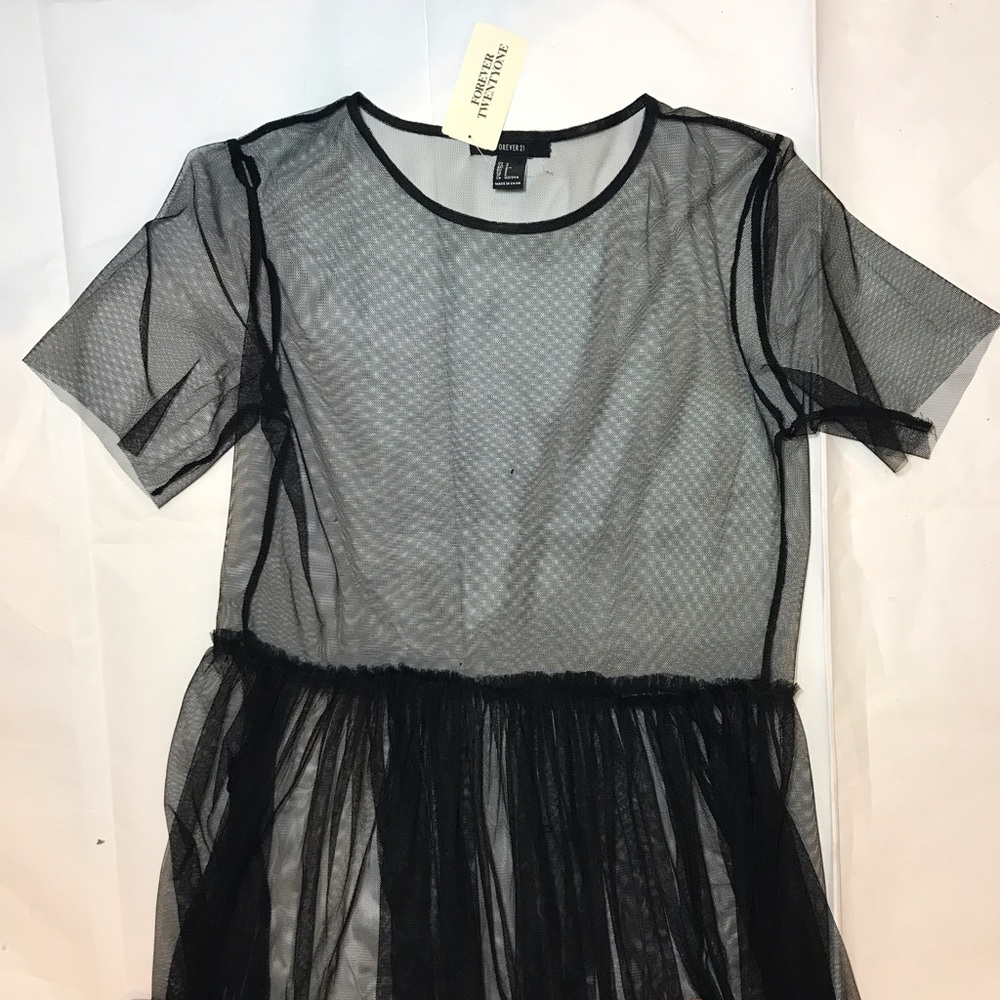 💀 F21: FULL LENGTH MESH DRESS