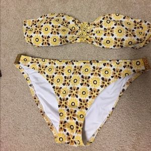 Victoria's Secret, bikini, yellow/brown bandeau