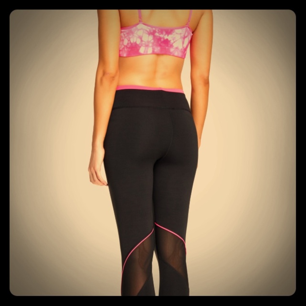 Electric yoga reflective mesh leggings