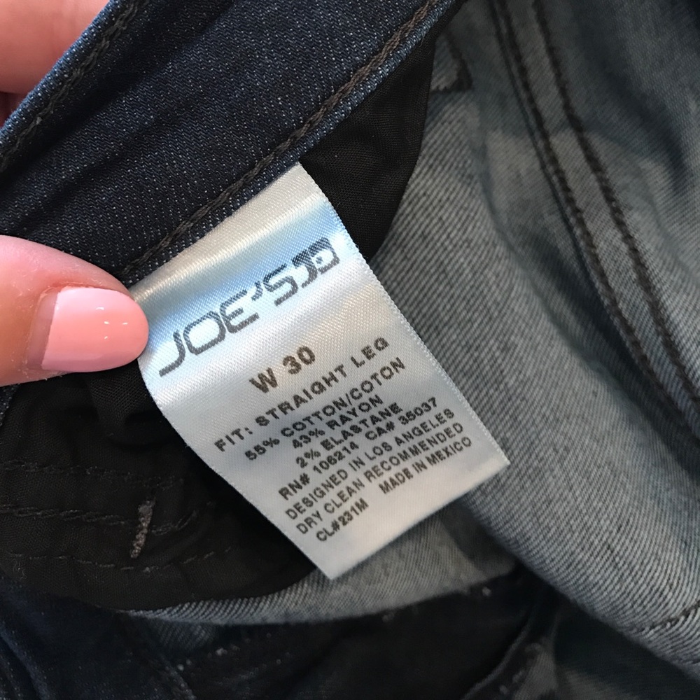 Joe's Jeans Straight Leg Dark Wash Jeans - Picture 3 of 3