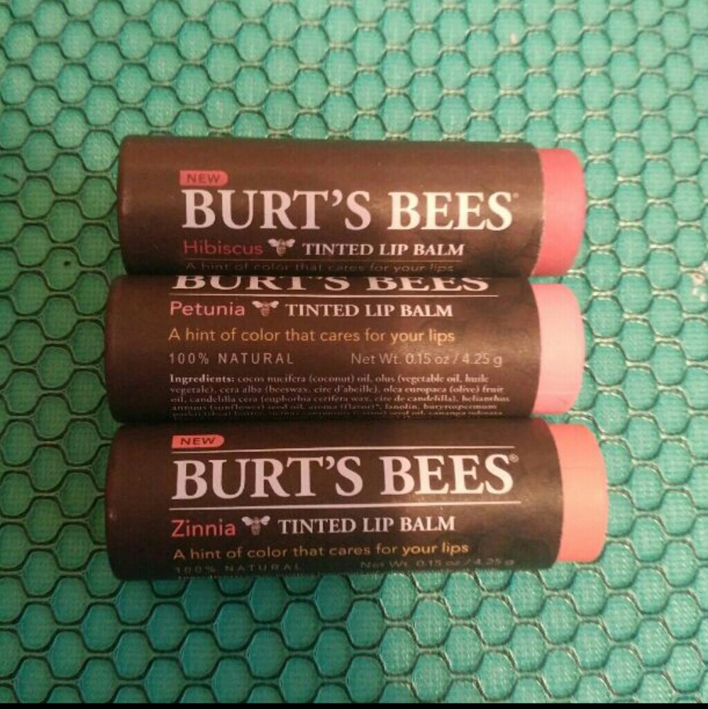 BURT'S BEES 3 TINTED LIP BALMS