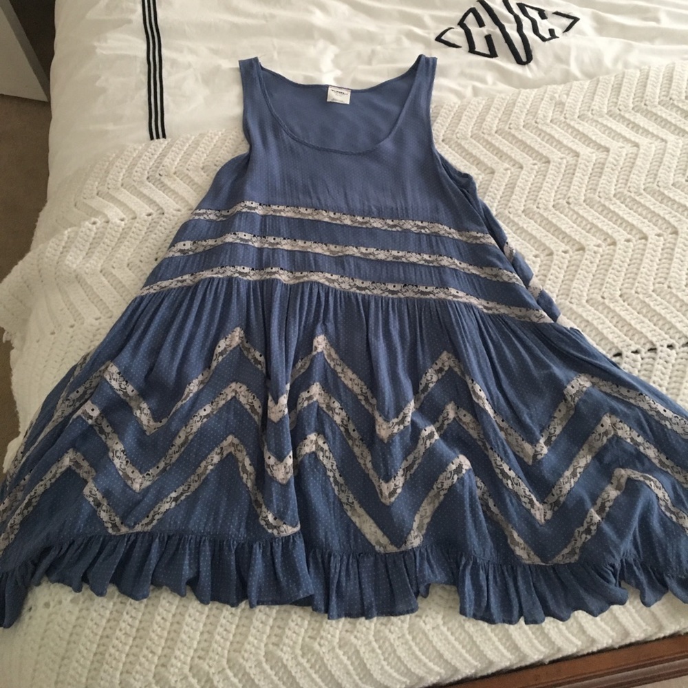 Free People blue tiny dot sundress