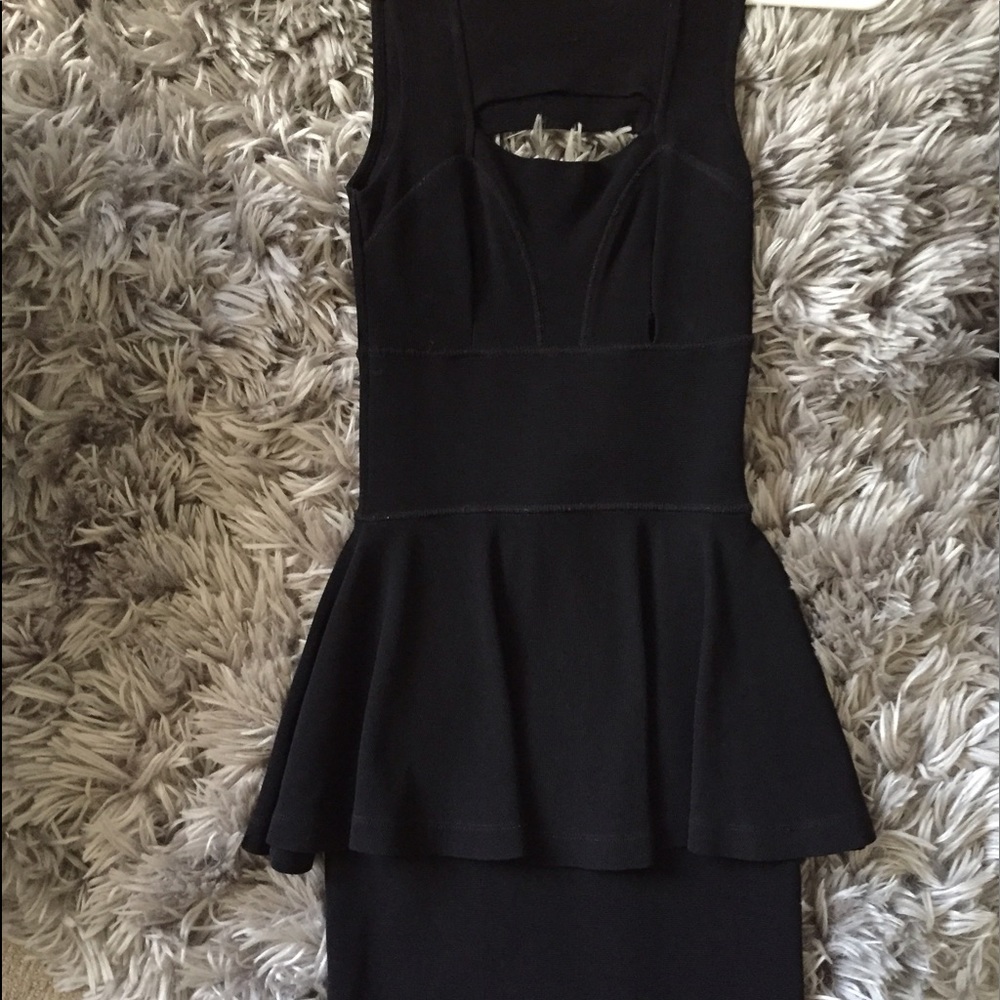 French connection peplum bandage dress