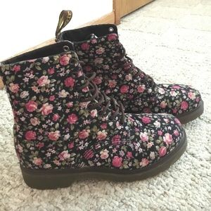 The Original Dr. Martens floral combat boot