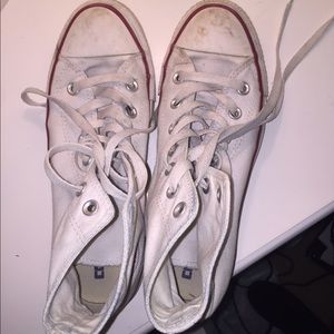 White High Top converse, size 6 mens 8 womens