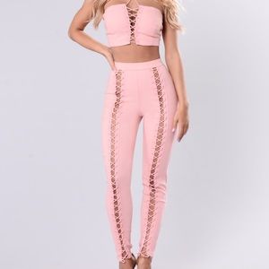 Fashion nova Set in top-small and pants- medium
