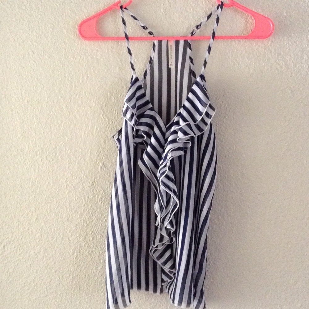 Blue & white stripe summer top
