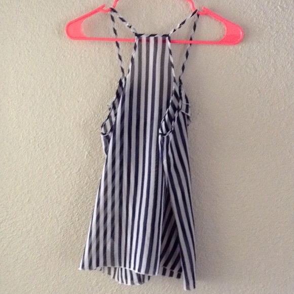 Blue & white stripe summer top - Picture 3 of 4