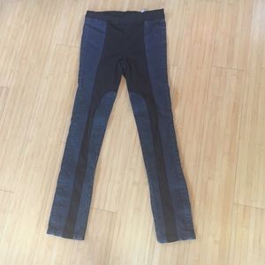BCBG Maxazaria Jackson denim legging w/ ankle zip.
