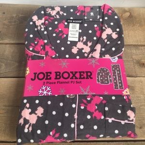 ❤️Joe Boxer 2 Piece Flannel PJ Set Poodle Design❤️