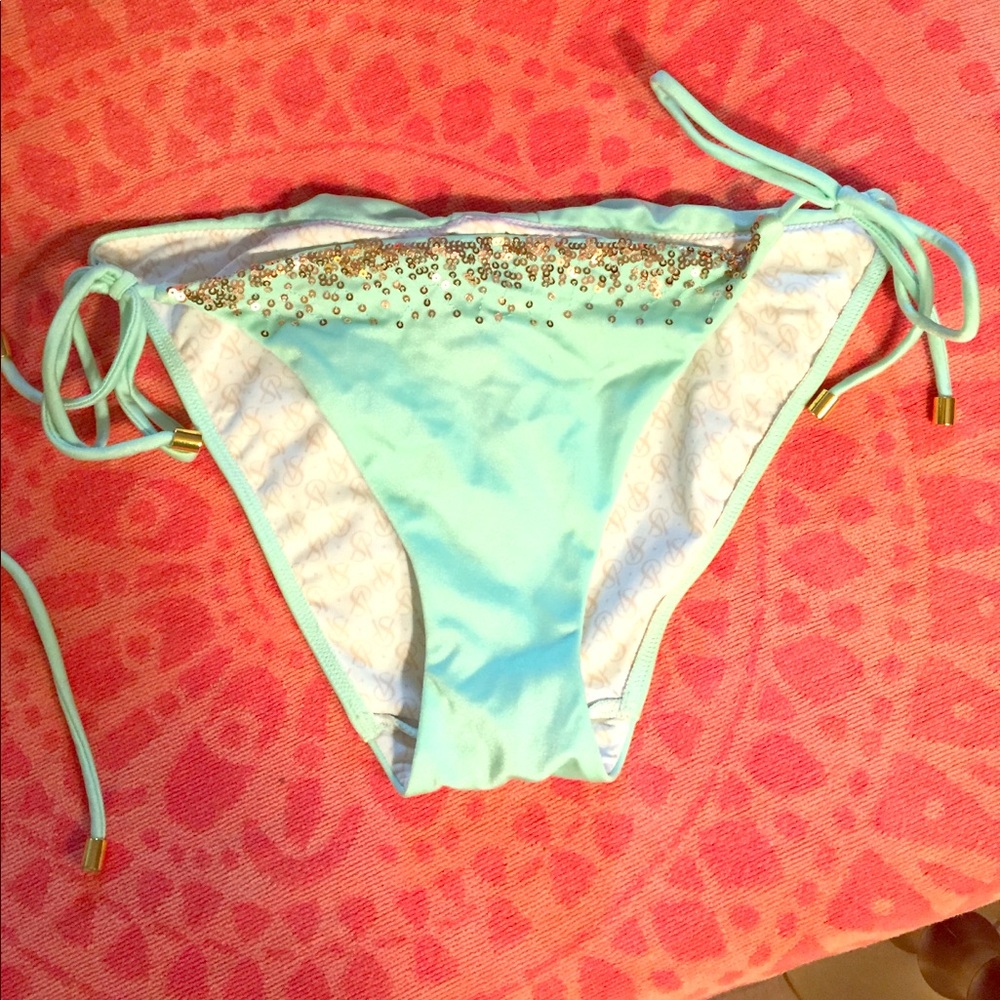 VS sequined mint bikini bottoms