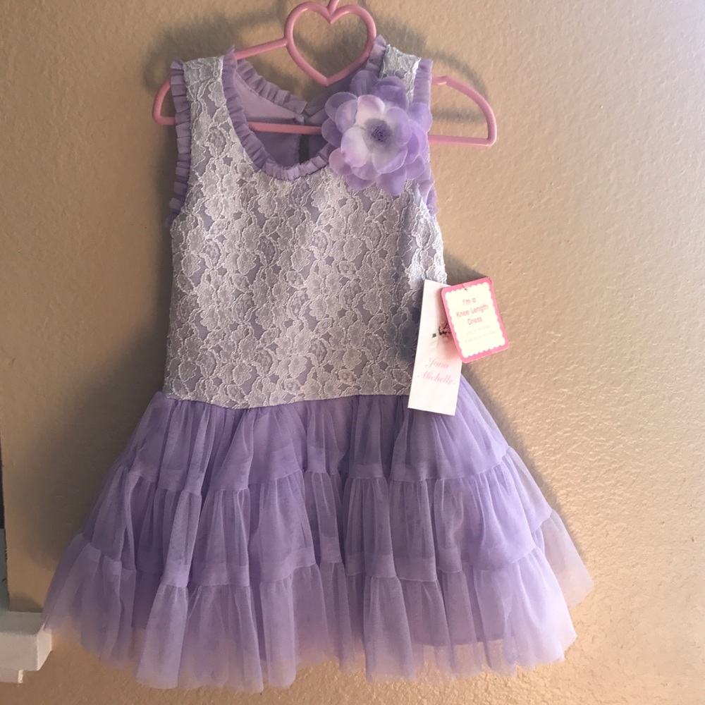 NWT Jona Michelle lavender party dress.