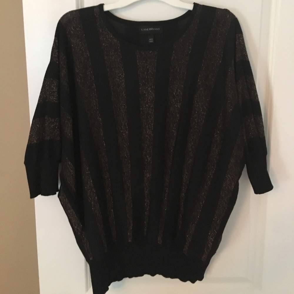 Black and Gold - Lane Bryant sweater - 3/4 sleeves