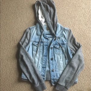AE Denim Vested Hoodie