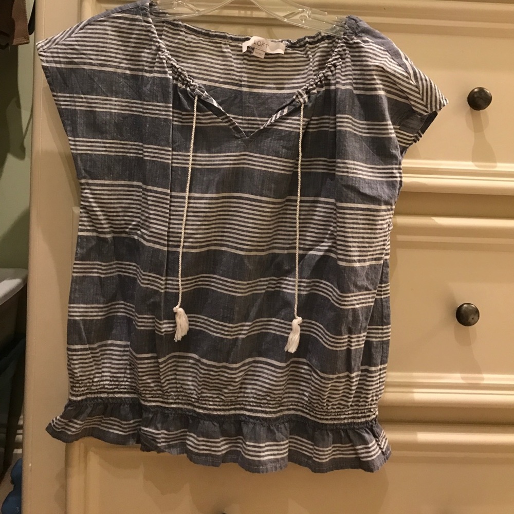 Stripe summer top with tassels