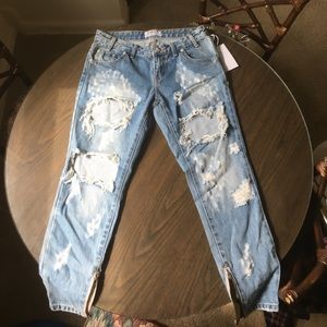 ONE TEASPOON BOYFRIEND JEANS WOMENS