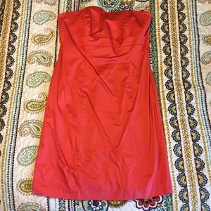 Coral Strapless Dress