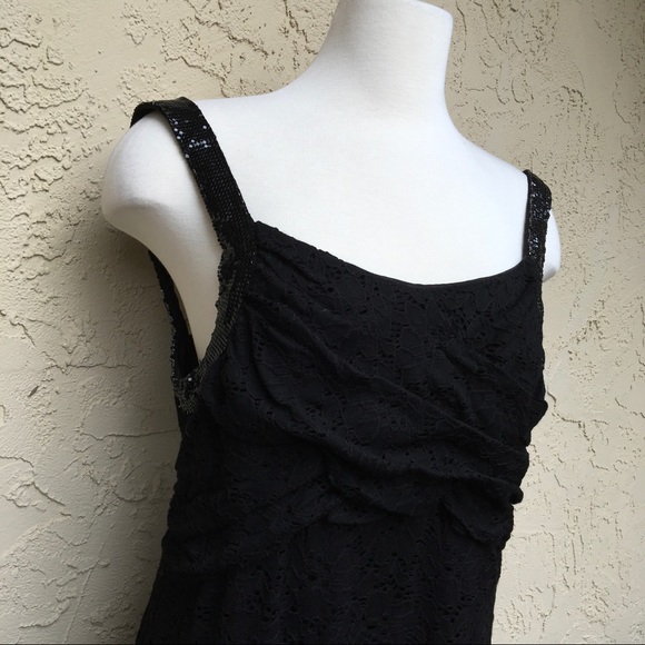 Final Sale Black Cocktail Embroidery Dress By Ryu - Picture 4 of 6