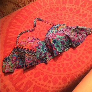 Multicolored convertible bikini top