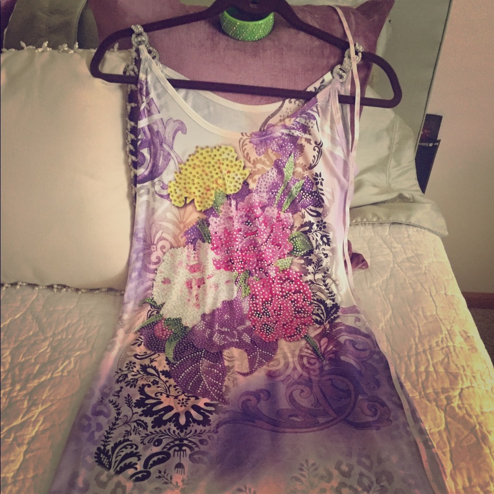 Dress / with rhinestones.