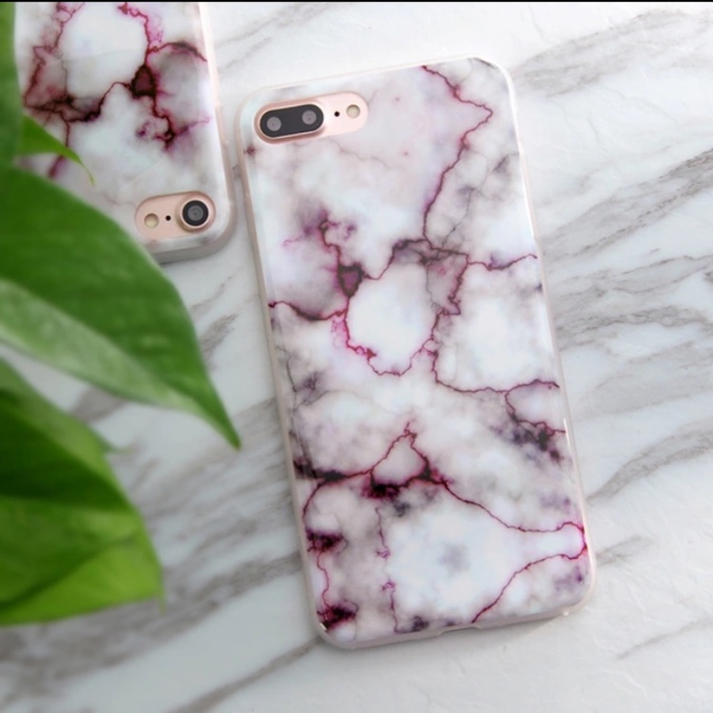 Purple Marble Iphone Soft TPU Protective Cases