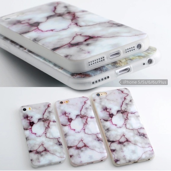 Purple Marble Iphone Soft TPU Protective Cases - Picture 2 of 3