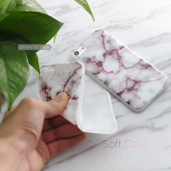 Purple Marble Iphone Soft TPU Protective Cases - Picture 3 of 3