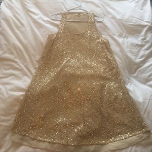 Gold sequin dress