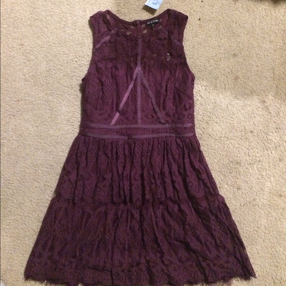Purple lace dress