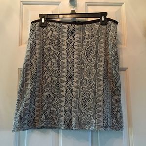 SALE!! Bundle 5 for $10 - Black & cream lace skirt