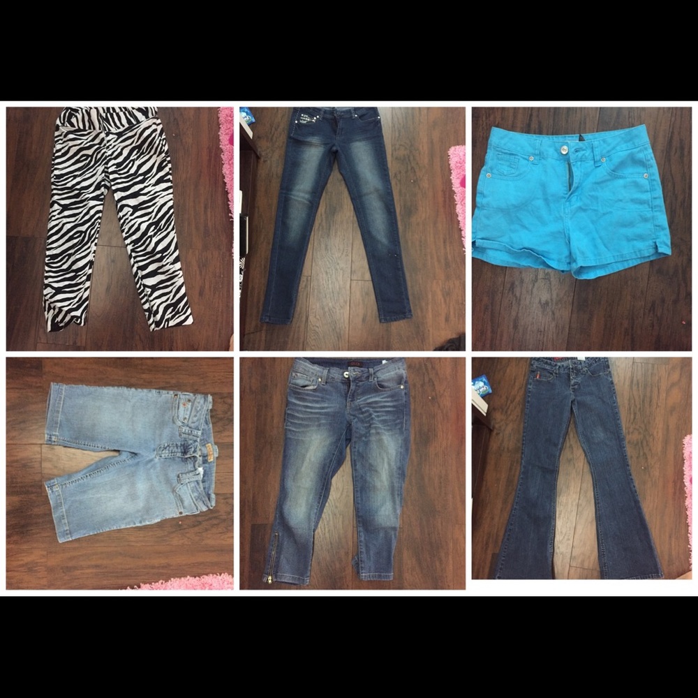 Lot of jeans capris and shorts 2$ all shorts 1$