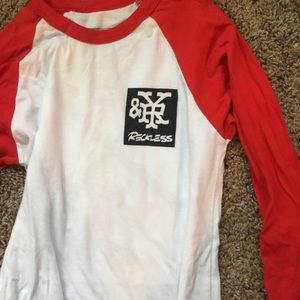 Young and reckless 3/4 length baseball t