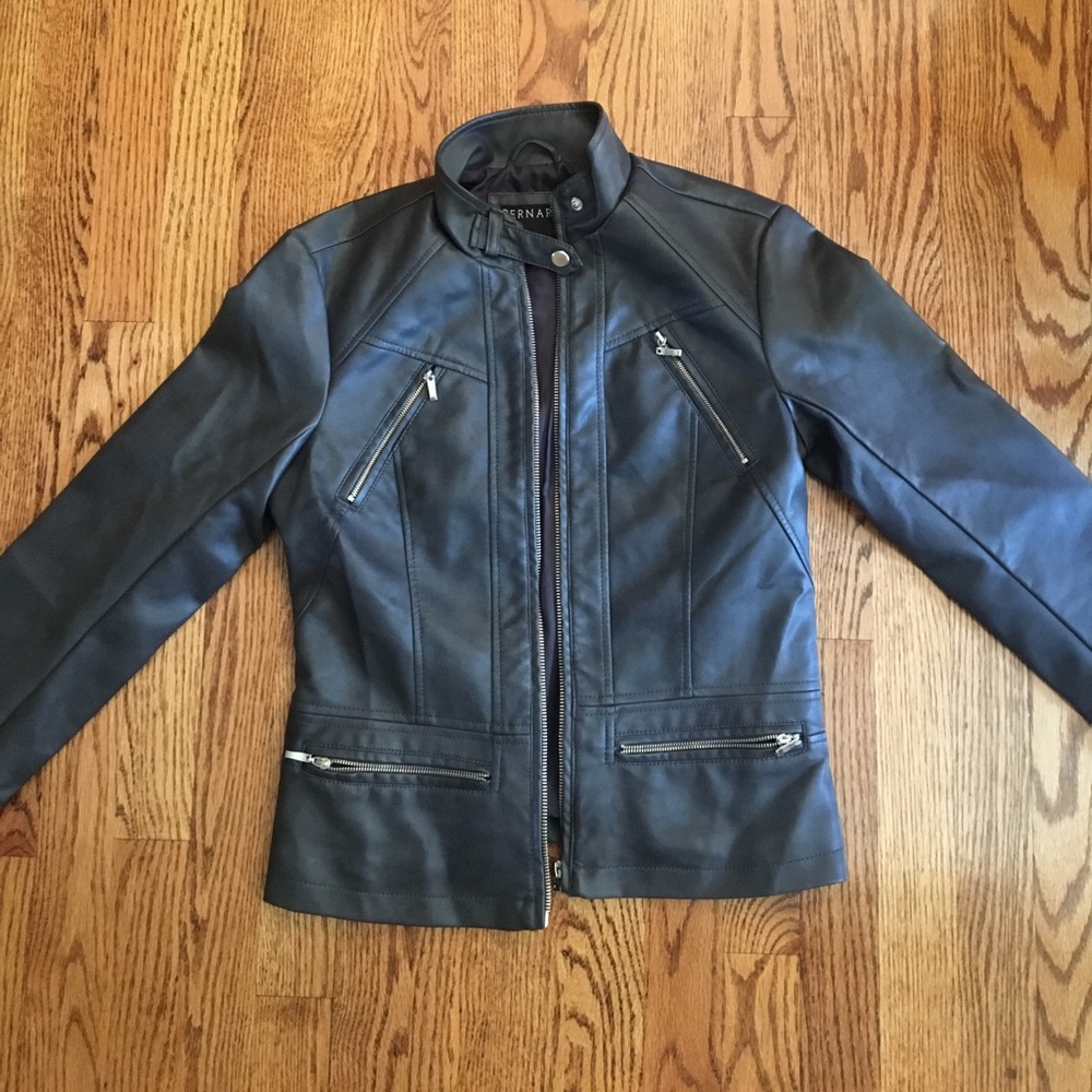 Gray Leather Jacket