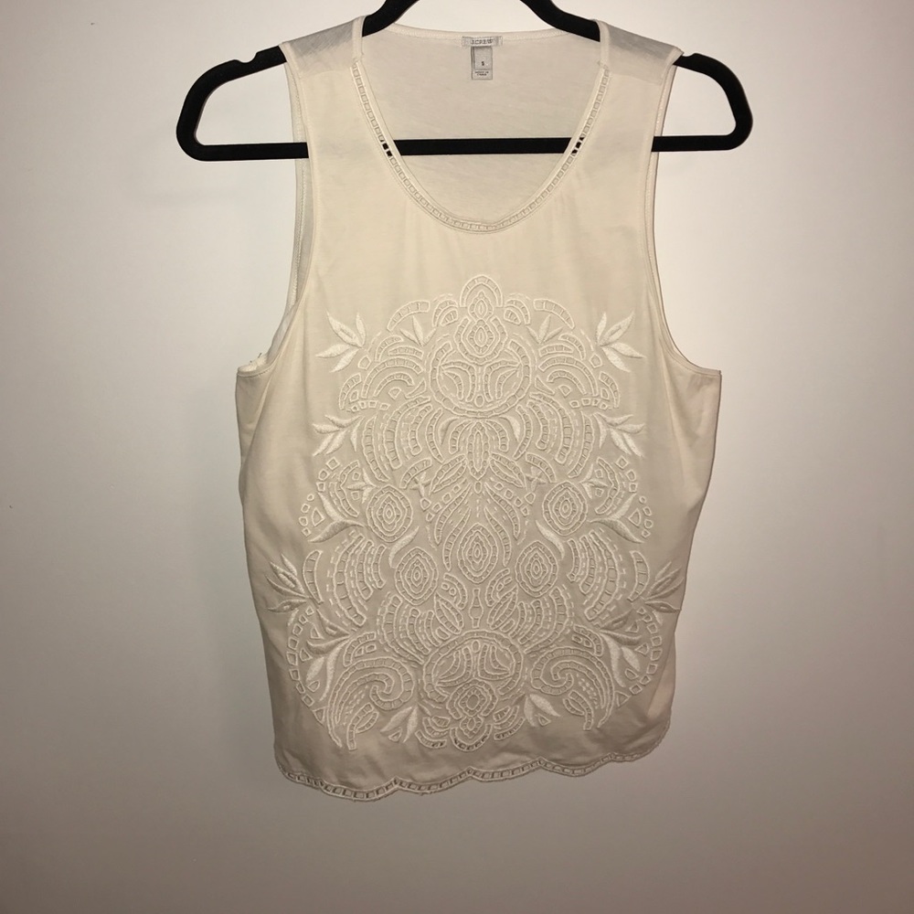 J. Crew Women's Sz: S Ivory Eyelet Detail Blouse