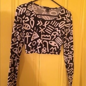 Artsy Crop with funky print