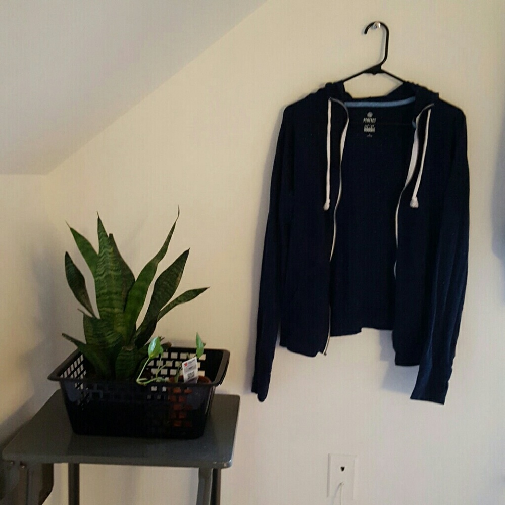 Blue zip up hoodie