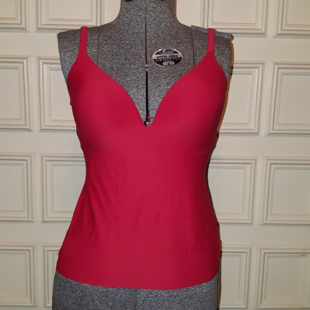 Red camisole with padded cups