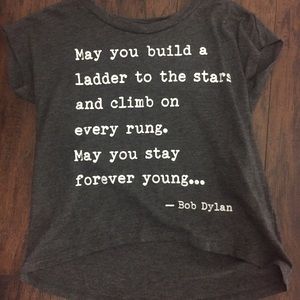 Old navy bob Dylan lyric quote crop top kids