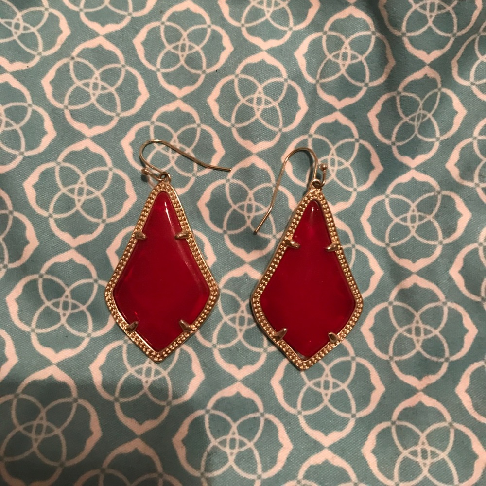 Kendra Scott Alex Earrings in Bright Red
