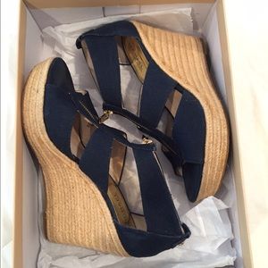 Micheal Kors Navy Wedges