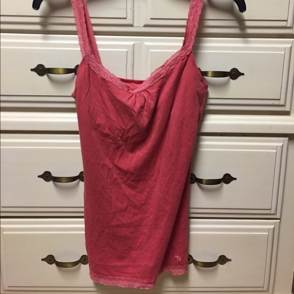 Abercrombie and Fitch, lace strap, Coral tank top