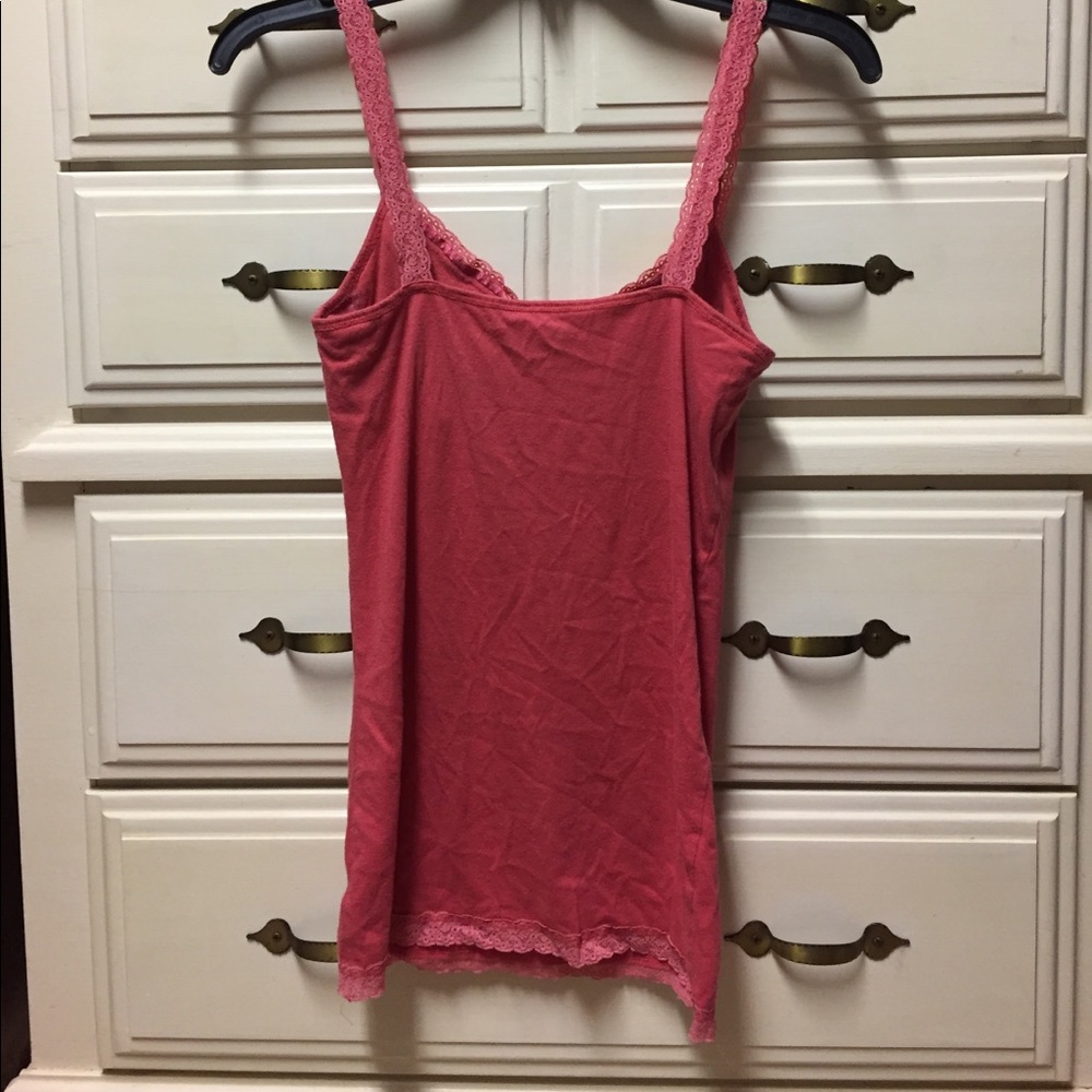 Abercrombie and Fitch, lace strap, Coral tank top - Picture 2 of 5