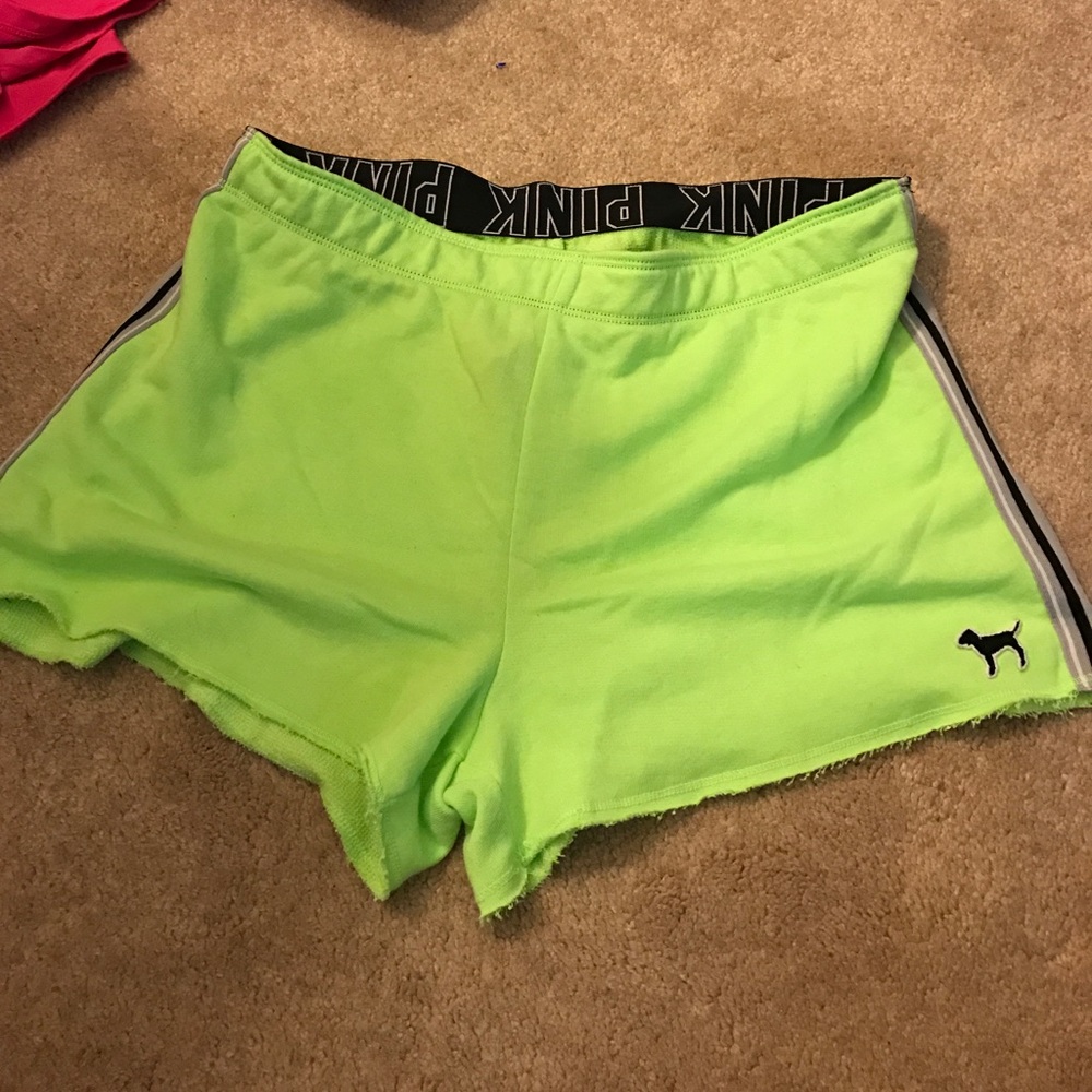 Lime green Pink shorts