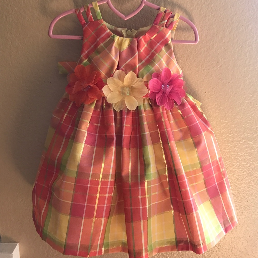 Bonnie Baby tangerine party dress.