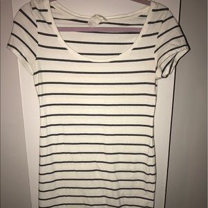 Navy blue and white dress