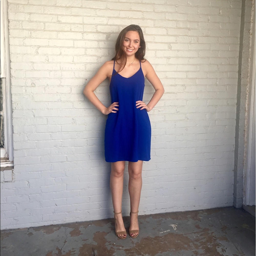 Cobalt Blue and Navy Blue Slip Dress!